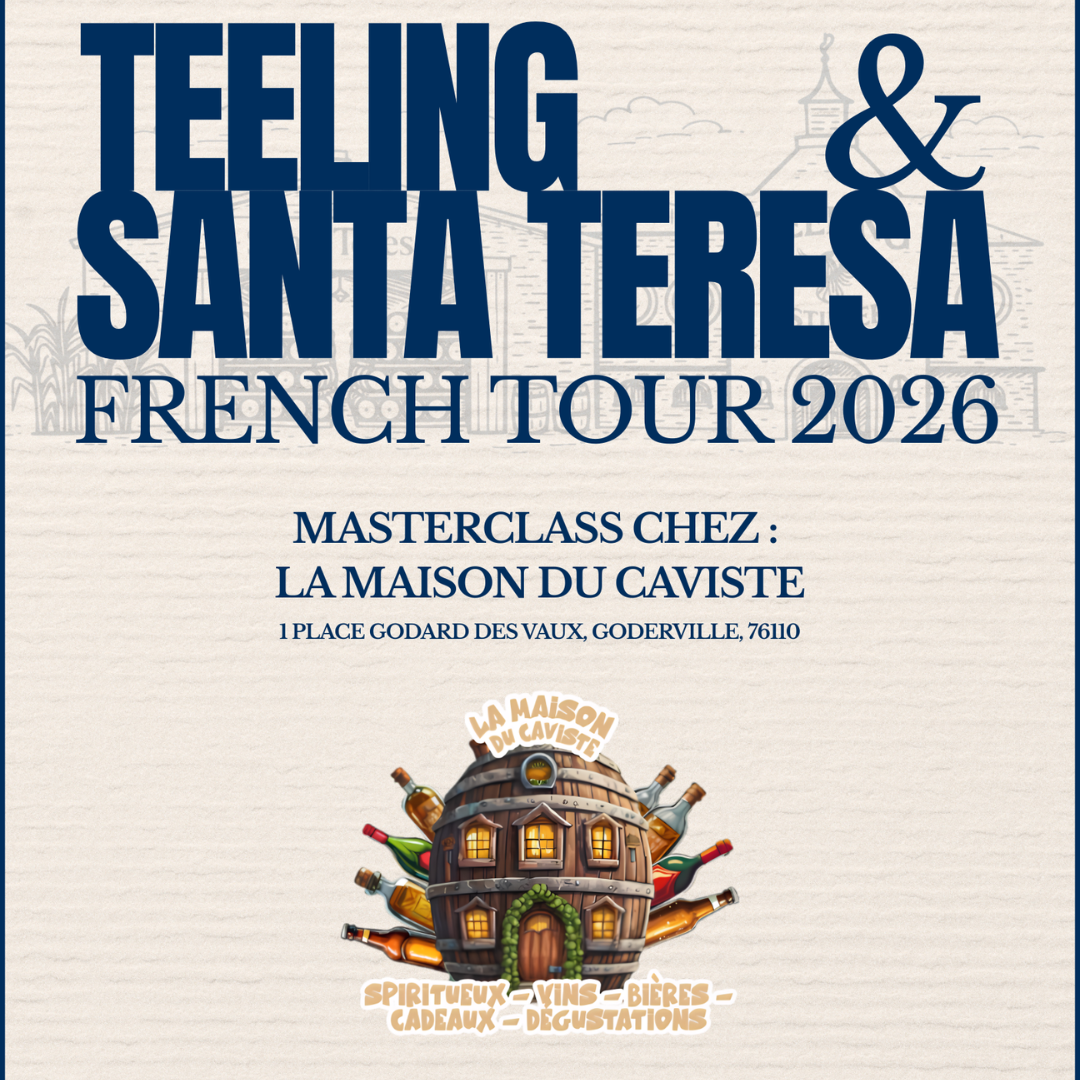 MASTERCLASS TEELING & SANTA TERESA RUM/WHISKEY – 19 SEPTEMBRE 2026 – PLACES